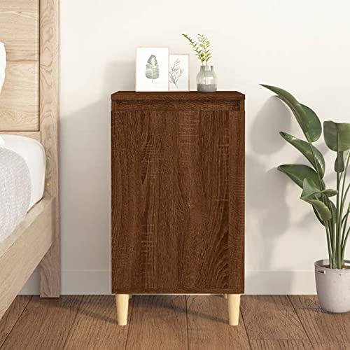 Fasba Nachttisch Braun Eichen-Optik 40x35x70 cm Holzwerkstoff, Beistelltisch mit viel Stauraum, Nachtschrank, Nachtkommode, Nachtkonsole