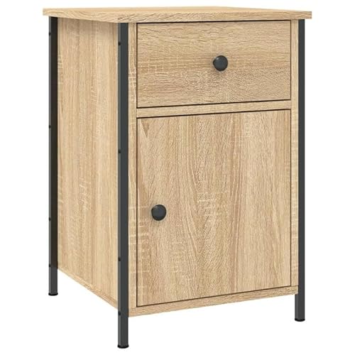 Eleganz Nachttisch aus Sonoma-Eiche 40x42x60 cm - Moderner Beistelltisch für Schlafzimmer & Wohnbereich, Hochwertiger Holzwerkstoff, Stilvoll & Platzsparend