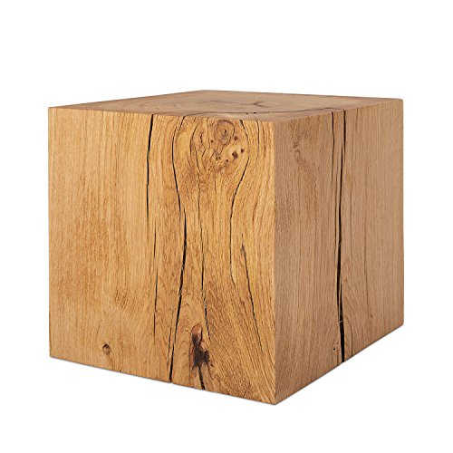 Nachttisch Holzblock Design
