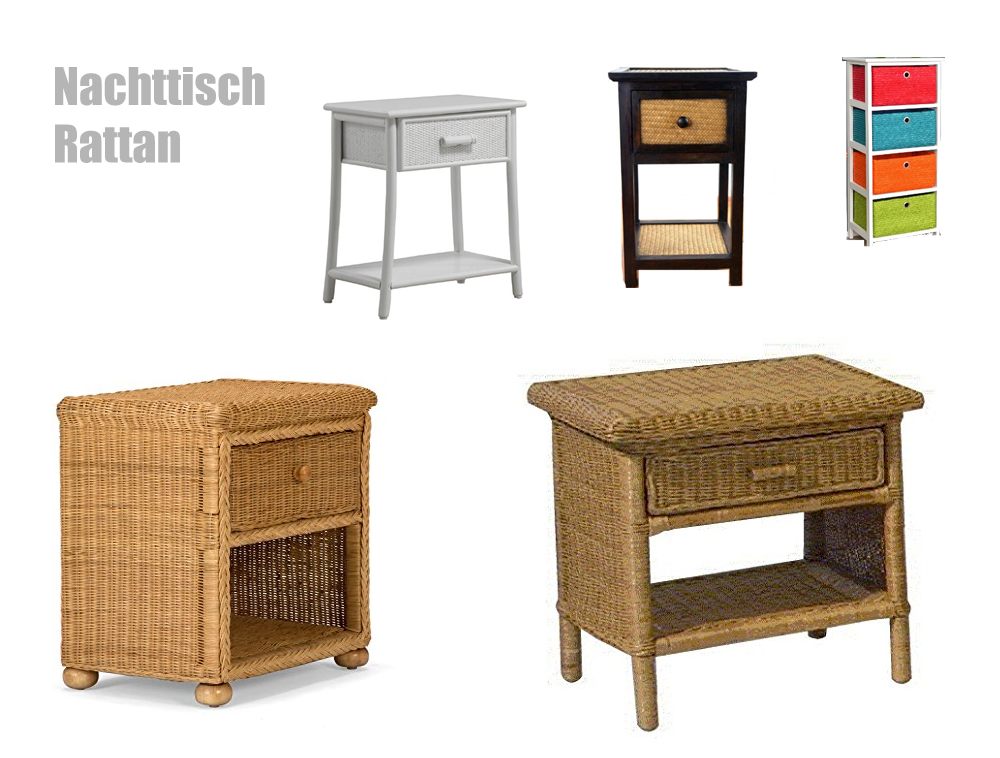 Nachttisch Rattan